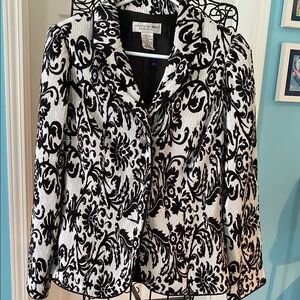 Designer Jackie Jon Black and White Jacquard Jacket
